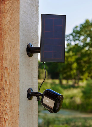 Arlo Solar Panel Charger (2021 Released) - Certified Accessory - Works with Arlo Pro 5S 2K, Pro 4, Pro 3, Floodlight, Ultra 2, and Ultra Cameras, Weather Resistant, Easy Install, Black - VMA5600B
