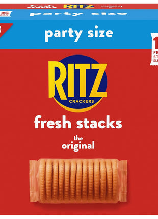 RITZ Fresh Stacks Original Crackers, Party Size, 16 Multi Snack Packs | Travel Snacks, Individually Wrapped