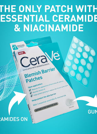 CeraVe Hydrocolloid Blemish Patches, Pimple Patches for Face, 22ct | Absorbs Oil with Niacinamide and Ceramides, Ultra-Thin Acne Patches That Blend Into All Skin Tones, For Sensitive Skin