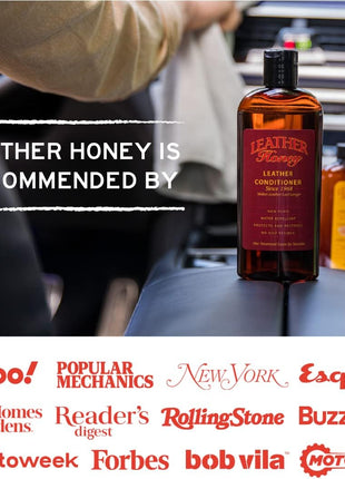 Leather Honey Leather Conditioner, Since 1968. for All Leather Items Including Auto, Furniture, Shoes, Purses and Tack. Non-Toxic and Made in the USA / 8 Fl Oz (Pack of 1)
