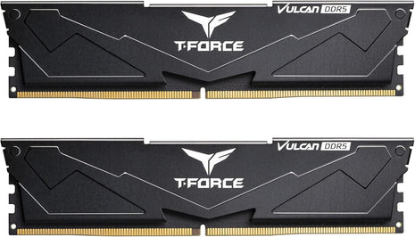 TEAMGROUP T-Force Vulcan DDR5 32GB (2x16GB) 5600MHz (PC5-44800) CL36 Intel XMP 3.0 & AMD Expo Compatible Desktop Memory Module Ram Black - FLBD532G5600HC36BDC01
