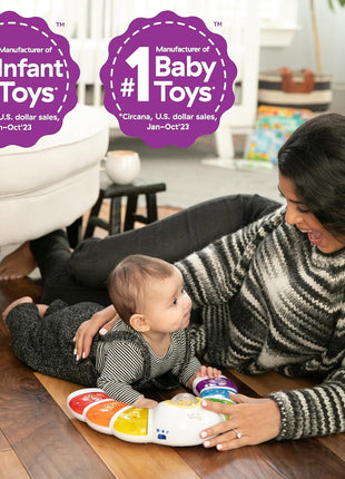 Baby Einstein Glow & Discover Light Bar Musical Toy, Activity Station, Sitting Up and Tummy Time Toy, Color and Animal Learning Toy, Infant Ages 3 Months+