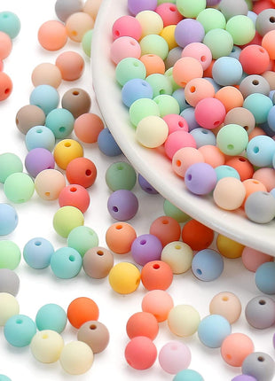 1000PCs 6MM Matte Mix Colors Acrylic Round Beads, Frosted Round Acrylic Balls Gumball Beads, Bubblegum Beads Chunky Beads, Plastic Resin Beads for Necklace and Bracelet Making, Crafting Supplies