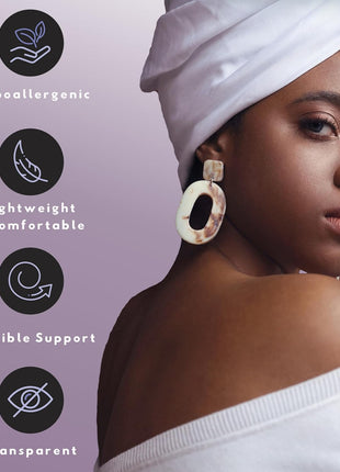 Lobe Miracle- Clear Earring Support Patches - Earring Backs For Droopy Ears - Ear Care Products for Torn or Stretched Ear Lobes (60 Patches)