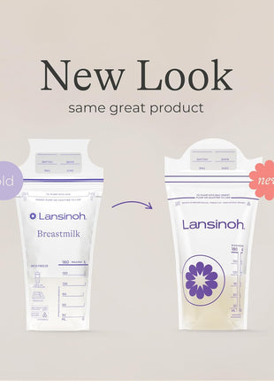 Lansinoh Breastmilk Storage Bags, 100 Count, Baby Essentials, Fast Freeze & Thaw Breast Milk Bags for Baby Bottle Feeding, Strength & Stretch, 6 Ounce | Fast Freeze & Thaw Milk Bags for Baby Bottle Feeding, Baby Essentials