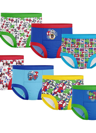 Spiderman Boys' Superhero 7pk-10pk Potty Training Pants With Success Chart & Stickers With Spiderman, Hulk & More Sizes 18m, 2t, 3t, 4t