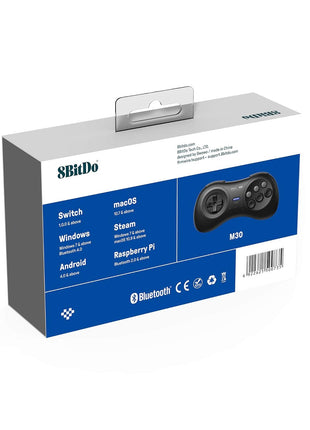 8Bitdo M30 Bluetooth Controller for Switch, Windows and Android, 6-Button Layout for SEGA's Classic Games (Black)