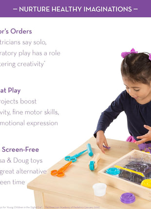 Melissa & Doug Modeling Dough & Sculpting Tools, 8 Tubs of Playdough Modeling Clay with Cutters, Rollers & Molds, Arts & Crafts Kit & Accessories, Preschool Learning Toys for Kids Ages 3+