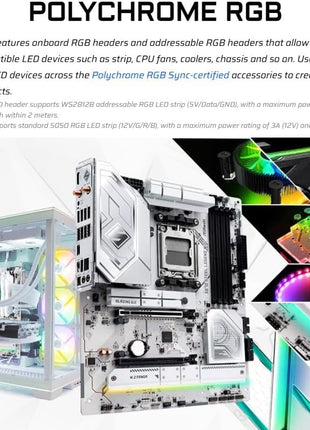 ASRock X870 Steel Legend WiFi 7 AMD Ryzen Socket AM5 ATX Motherboard DDR5 DIMMs 8000 MHz 256 GB SATA3 6.0 Gb/s USB4 M.2