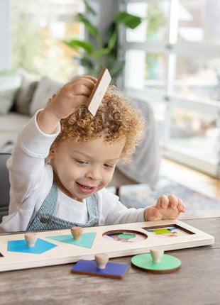 LOVEVERY | Friends of All Shapes Puzzle | Montessori Toddler Toy, Ages 16 Months+