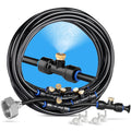 HOMENOTE Misting Cooling System, 26FT (8M) Misting Line + 7 Brass Mist Nozzles + Brass Adapter(3/4 inch) Outdoor Mister for Patio Backyard Garden Greenhouse