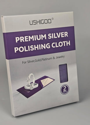 Jewelry Cleaning & Polishing Cloth,2Pcs Sterling Silver Gold Platinum Tarnish Remover,Non-Toxic Eco Friendly,Jewelry Cleaner Cloth for Ring,Earring,Watch and Coins Care