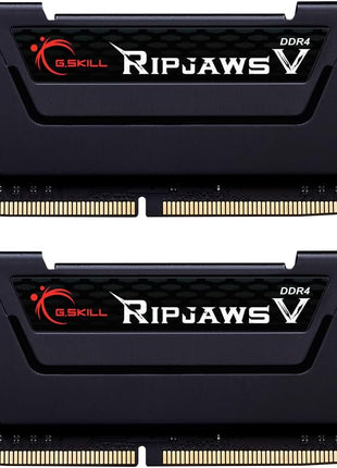 G.SKILL RipjawsV Series DDR4 RAM (XMP) 32GB (2x16GB) 3600MT/s CL16-19-19-39 1.35V Intel AMD Desktop Computer Memory U-DIMM - Black (F4-3600C16D-32GVKC)