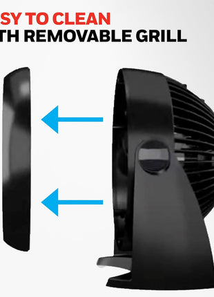 Honeywell TurboForce Air Circulator, Small Tabletop Fan, Quiet Personal Fan for Home or Office, 3 Speeds, 90 Degree Pivoting Head, Black, HT900 | Quiet Personal Fan for Home or Office, 3 Speeds, 90 Degree Pivoting Head