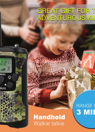 Aikmi Walkie Talkies for Kids Toys and Paracord Bracelets, Gift Boys Girl | 22CH 3-Mile Range 2-Way Radio w/Flashlight, Ideal Camp Gear & Pretend Toys, Fun Birthday & Christmas Gift for Kids Aged 3+