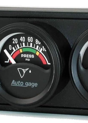 AUTO Meter 2391 Autogage Electric Mini Oil/Volt/Water Gauge with Black Console 1.500 in.