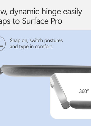 Microsoft Surface Pro Keyboard for Surface Pro 12" Device, Keyboard Only, Alcantara Material, Slate