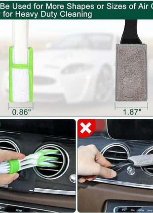 Car Interior Duster Detail Brushes, Soft Bristles Brush Car Accessories for Cleaning Dashboard Air Vent Crevice, Detailing Dusting Tool Kit for Auto Truck SUV RV