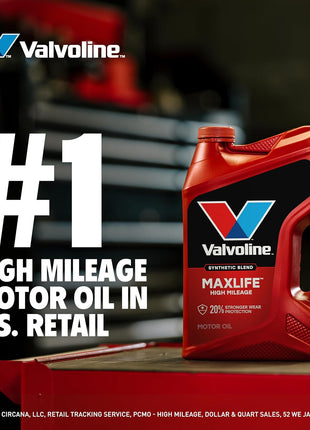 Valvoline High Mileage with MaxLife Technology SAE 5W-20 Synthetic Blend Motor Oil 5 QT