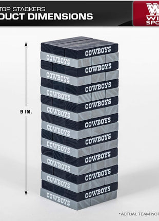Wild Sports NCAA Pro Football Tabletop Stackers Block Game for College Football Fan, Dorm Game, Tailgate