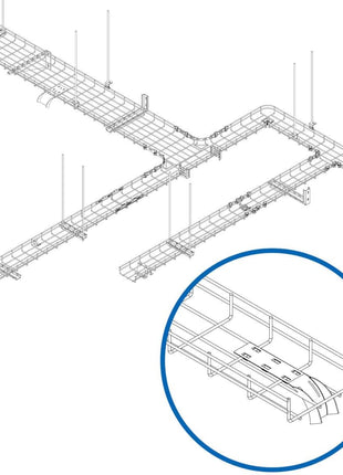 TRIPP LITE Cable Exit Clip, Dropout Waterfall Shape Kit for Witre Mesh Cable Trays, 45 mm Wide (SRWBDROP)