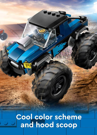 LEGO City Blue Monster Truck Off-Road Toy Playset with a Driver Minifigure, Imaginative Toys for Kids, Fun Gift for Boys and Girls Aged 5 Plus, Mini Monster Truck, 60402