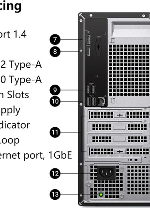 Dell Pro Tower Plus Core Ultra 7 265 32GB DDR5 1TB SSD Desktop Computer | AI Boost with Intel 20-Core 13 TOPS NPU up to 5.3GHz, DVD-RW, 3 DisplayPorts, 2 USB-C, Windows 11 Pro Business PC