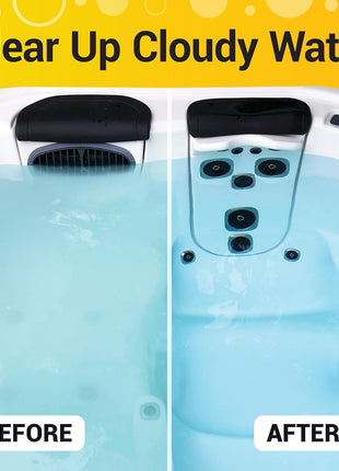 Bio Ouster 3in1 Weekly Hot Tub Cleaner, Conditioner, Clarifier - Hot Tub Chemicals for Standard & Inflatable Spas - Spa Chemicals for Crystal Clear & Sparkling Clean Water - Made in USA (4 Week Kit)