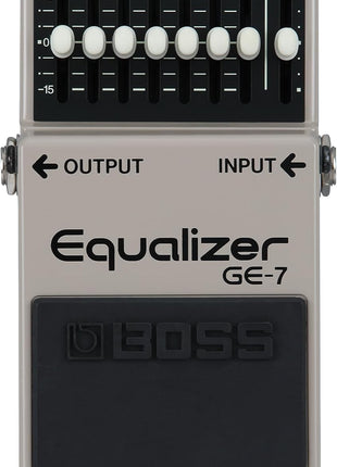 BOSS GE 7 Equalizer | Compact Graphic Equalizer Pedal | Tailored for Guitarists | 7 Bands of EQ Sliders | Guitar Optimized Frequencies |  ?15dB Boost/Cut Per Band | Level Slider for Volume Adjustments