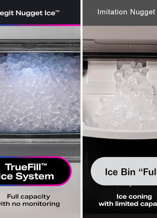 GE Profile Opal 2.0 Countertop Nugget Ice Maker with 0.75 Gallon Tank | Chewable nugget ice, 38 lbs/day, First batch in 10 min, 3 lb bin, Melted ice reused, SmartHQ WiFi & Alexa, Stainless Steel