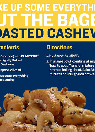 PLANTERS Deluxe Lightly Salted Cashews, Party Snacks, Plant-Based Protein, Quick Snack for Adults, After School Snack, Flavored with Sea Salt, Kosher, 1lb 2.25oz