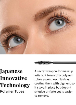 DHC Perfect Pro Double Protection Mascara, Tubing Mascara, Water Resistant | Lengthening, Long-Wearing, Smudge-Resistant, Black