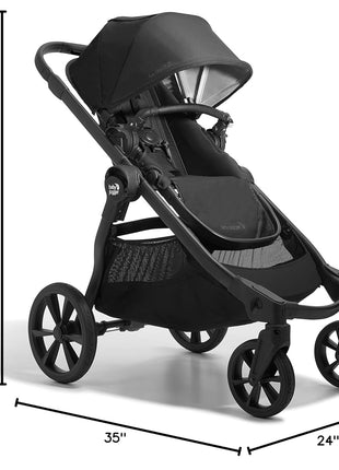 Baby Jogger City Select 2 Single-to-Double Modular Stroller Eco Collection Lunar Black