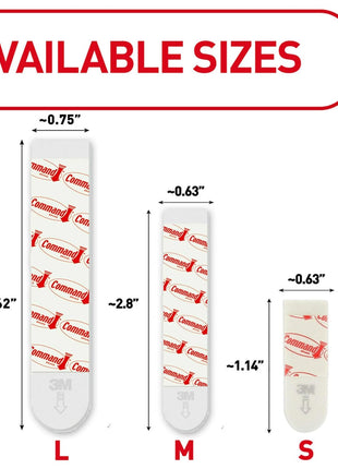 Command Indoor Medium Replacement Strips, 36 Strips | Replacement Strips, Holds up to 3 lb, Damage Free Wall Hanging, Re-Hang Medium Hooks for Home Decor and Wall Decor