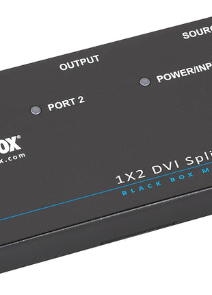 Black Box DVI-D Splitter with Audio and HDCP, 1 x 2