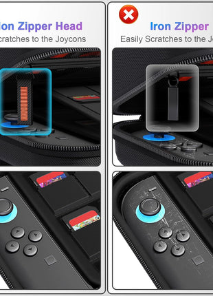 daydayup Switch Carrying Case Compatible with Nintendo Switch 2, with 24 Games Cartridges Protective Hard Shell Travel Carrying Pouch for Console & Accessories Playstation Vita Case