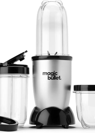 Magic Bullet Blender, Small, Silver, 11 Piece Set