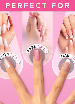 Super Strong Nail Glue for Press On Nails, Nail Tips & Acrylic Nails (8ml) NYK1 NailBond Brush On Glue for Press Ons, Tips & Acrylics - Long Lasting, Maximum Strength, Mess-Free Application