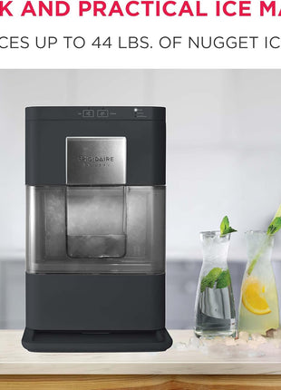 FRIGIDAIRE Gallery Countertop Crunchy Chewable Nugget Ice Maker, 44lbs per Day, Auto Self Cleaning, 2.0 Gen, Black
