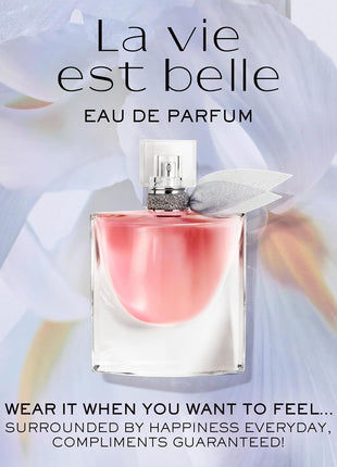 Lancôme La Vie Est Belle Eau de Parfum - Long Lasting Fragrance with Notes of Iris, Earthy Patchouli, Warm Vanilla & Spun Sugar - Floral & Sweet Women's Perfume