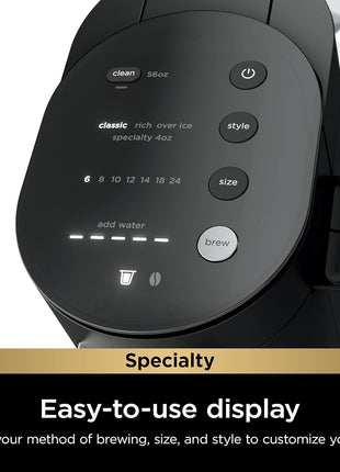 Ninja | Coffee Maker | Single Serve |Brew with Coffee Pods & Grounds| Compatible with K Cup Coffee Pods | 4 Brew Styles, up to 24oz Cup Sizes & 56oz Removable Reservoir | Black | PB051