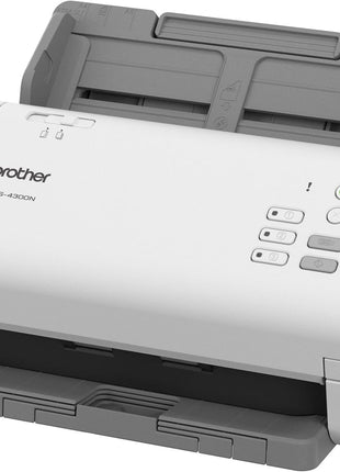 Brother ADS-4300N Professional Desktop Scanner with Fast Scan Speeds, Duplex, and Networking,White