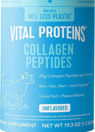 Vital Proteins Collagen Peptides Powder   Grass Fed Collagen Peptides for Hair, Nail, Skin, Bone & Joint Health, Unflavored, 27 Servings