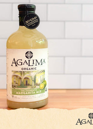 Agalima Authentic Organic Margarita Drink Mix, All Natural, 1 Liter (33.8 Fl Oz) Glass Bottle