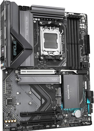 GIGABYTE X870 Eagle WIFI7 AMD AM5 LGA 1718 Motherboard, ATX, DDR5, 4X M.2, PCIe 5.0, USB4, WIFI7, 2.5GbE LAN, EZ-Latch, 5-Year Warranty