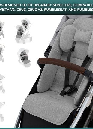 Infant Liner Seat Compatible with Uppababy Vista, Vista V2, Vista V3, Cruz V2, Cruz, RumbleSeat, and RumbleSeat V2, 2 in 1 Newborn to Toddler Comfort Insert, New and Improved Liner Material