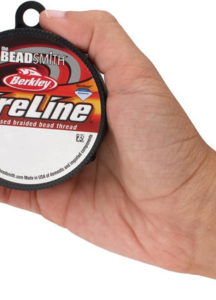 The Beadsmith Fireline by Berkley – Micro-Fused Braided Thread – 6lb. Test, 006 inch/.15mm Diameter, 50 Yard Spool, Crystal Color – Super Strong Stringing Material for Jewelry Making and Bead Weaving