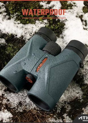 Athlon Optics 8x42 Midas UHD Gray Binoculars with ED Glass for Adults and Kids, High-Powered Binoculars for Hunting, Birdwatching, and More | For Hunting, Birdwatching, and Adults & Kids | High-Powered, ED Glass, Eye Relief | Waterproof and Fogproof