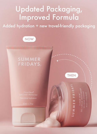 Summer Fridays Cloud Dew® Gel Cream Moisturizer - Lightweight Facial Moisturizer with Hyaluronic Acid, Coconut Water, Cherry Extract + Ceramides for Skin-Plumping Hydration (1.7 Fl Oz)