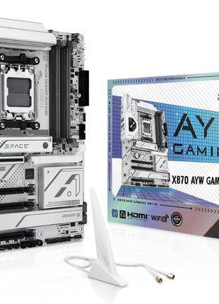 ASUS X870 AYW Gaming WiFi W AMD X870 AM5 ATX Motherboard, 12+2+1 80A DrMOS Power